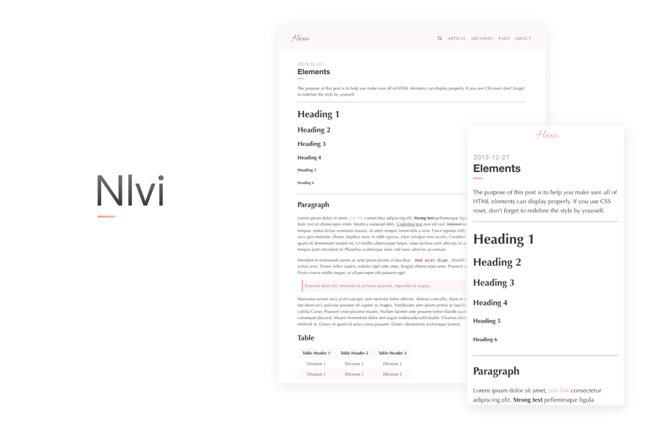 🎨 A simple theme for hexo.